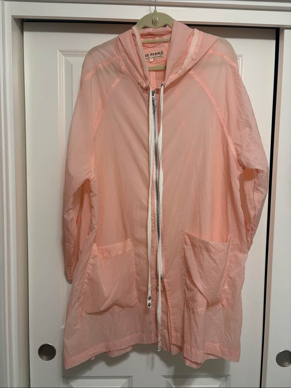 Free People sheer windbreaker size s oversized